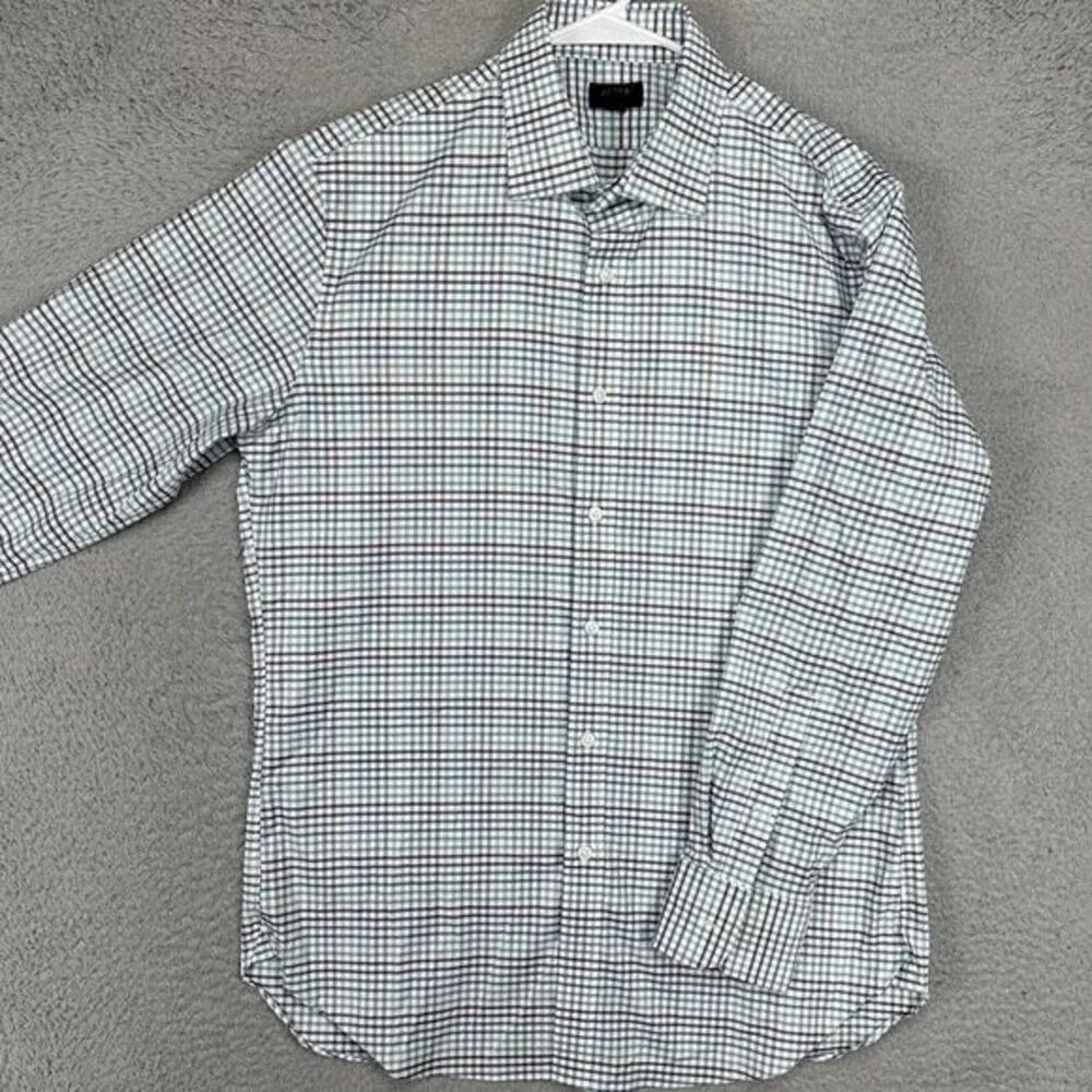 J Crew Ludlow Dress Shirt Mens 16-33 Muli Plaid Button Up Long Sleeve Stretch